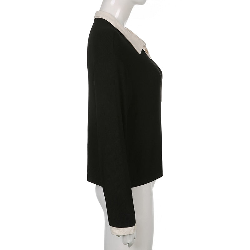 Café Cropped Polo Top