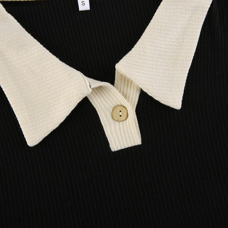 Café Cropped Polo Top