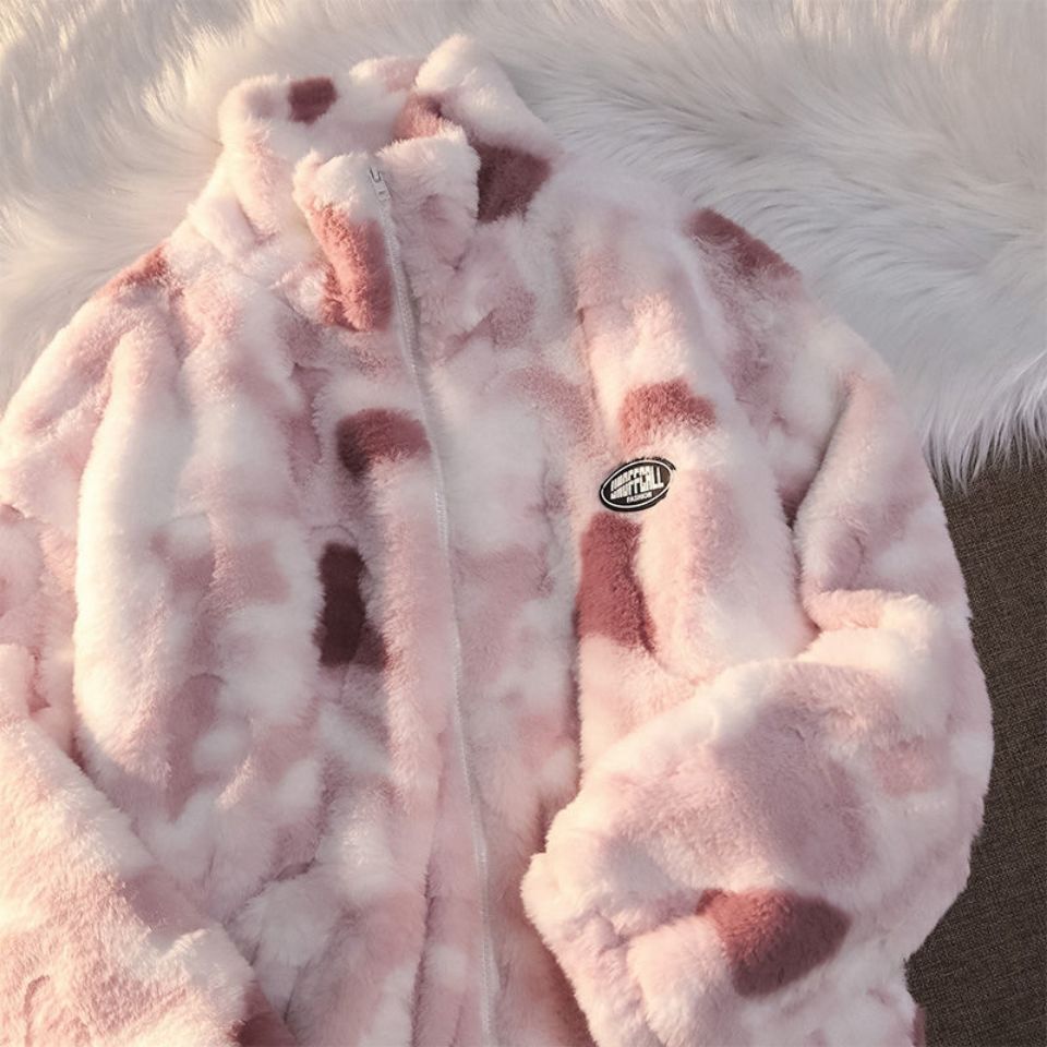 Kris Tie-Dye Fur Jacket