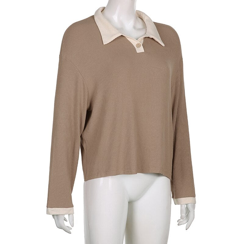 Café Cropped Polo Top