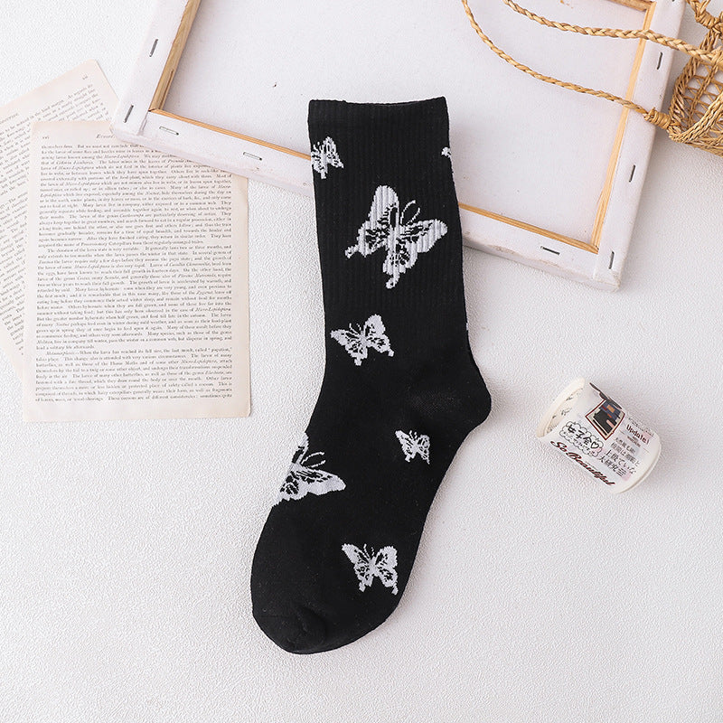 Butterfly Crew Socks