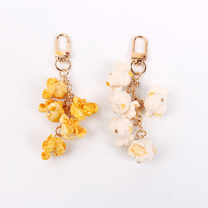 caramel butter cheese popcorn keychain