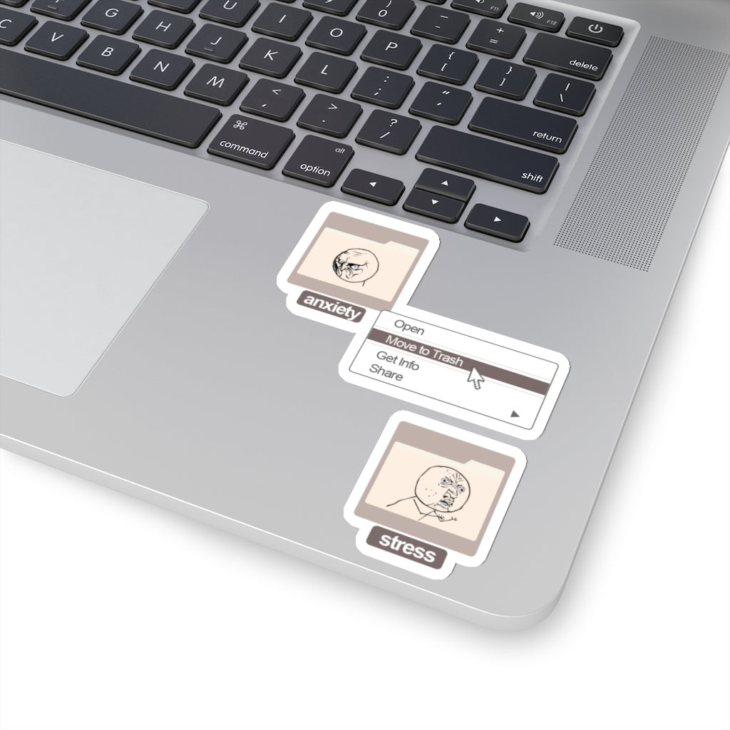 Deleting Anxiety and Stress Stickers