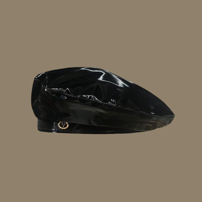 Narci Patent Leather Beret