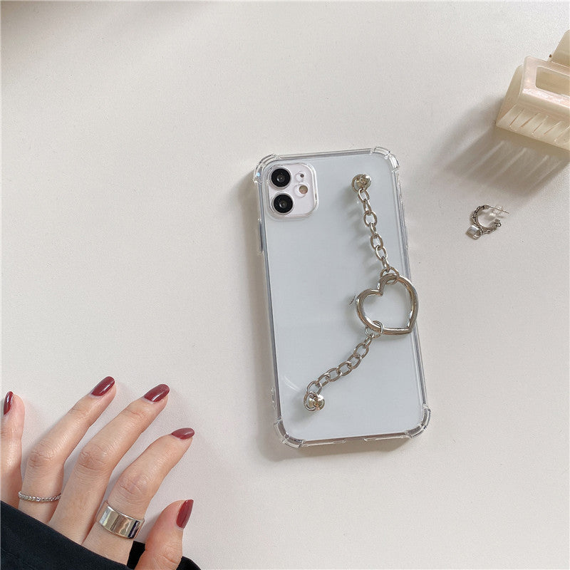 Heart Chain Clear Phone Case