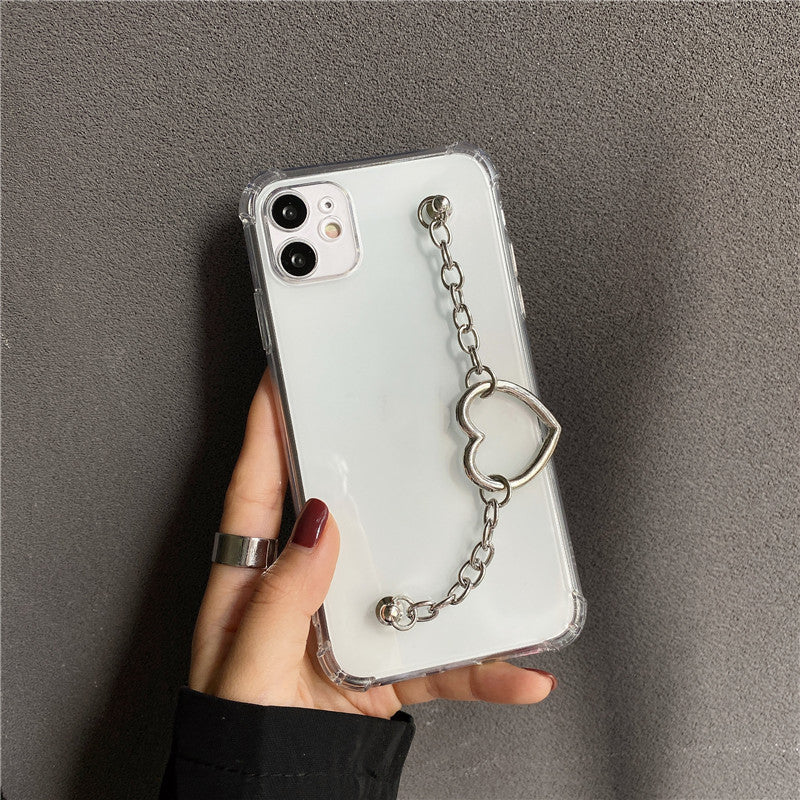 Heart Chain Clear Phone Case