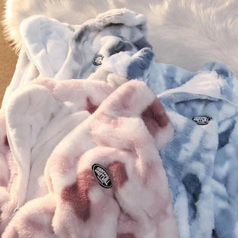 Kris Tie-Dye Fur Jacket