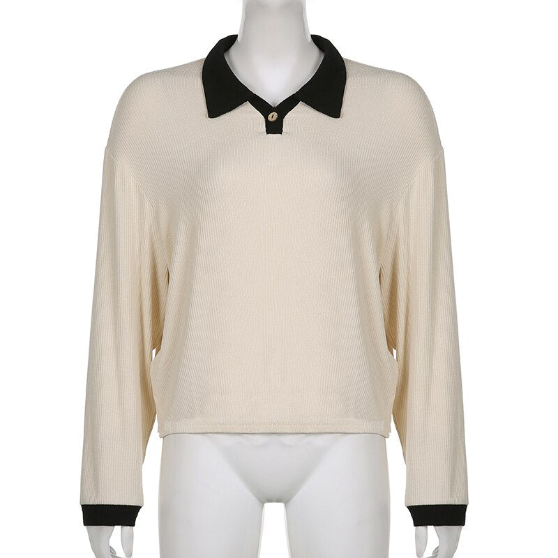 Café Cropped Polo Top