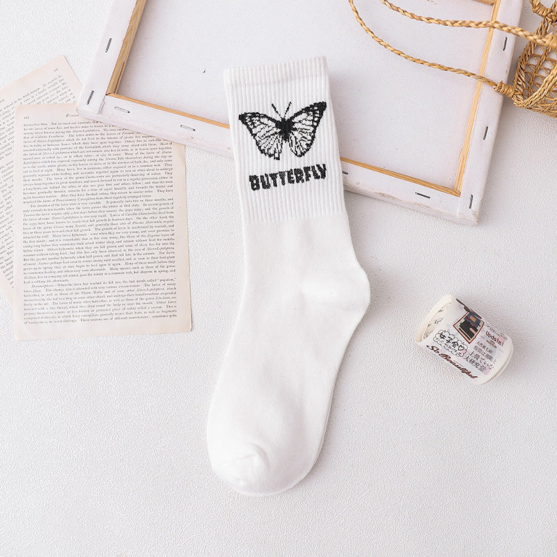 Butterfly Crew Socks