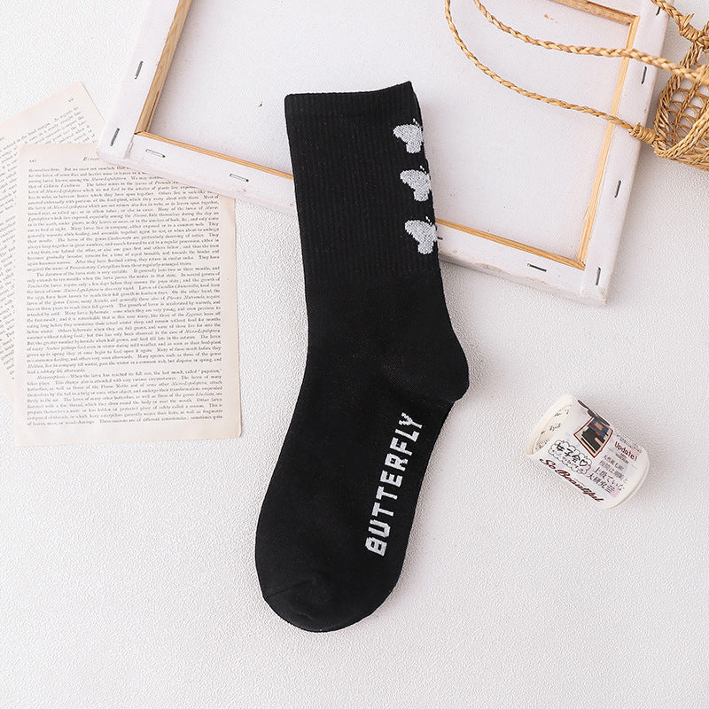 Butterfly Crew Socks