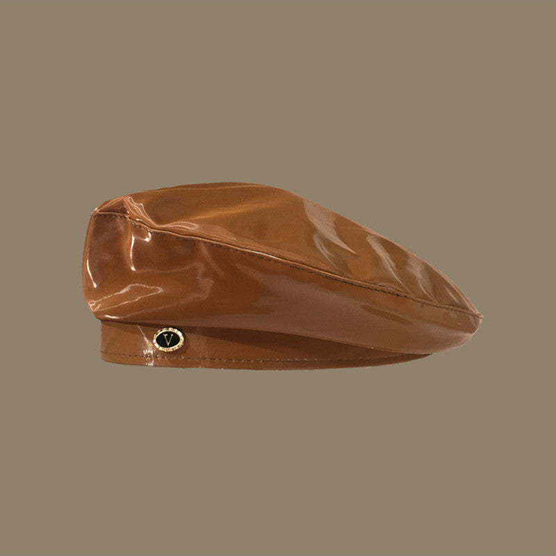Narci Patent Leather Beret