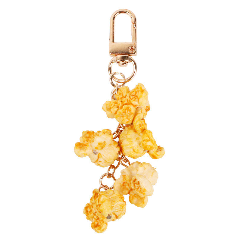 hot cheese caramel popcorn keychain