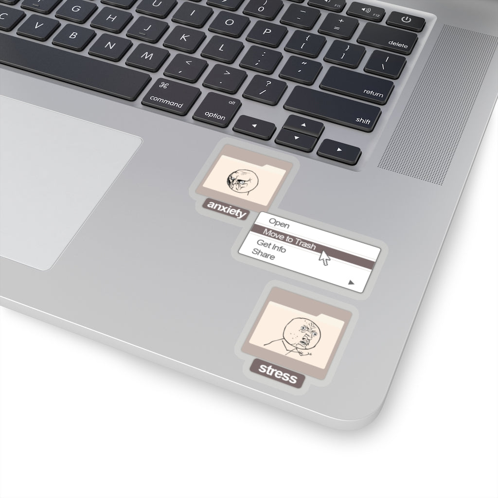 Deleting Anxiety and Stress Stickers