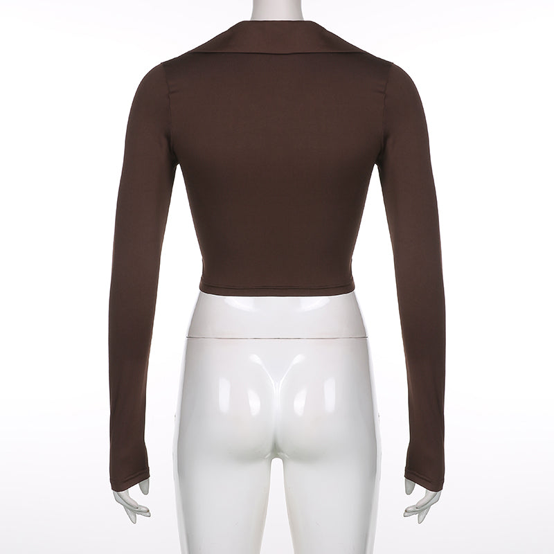 Marie Ruched Deep V-Neck Crop Top