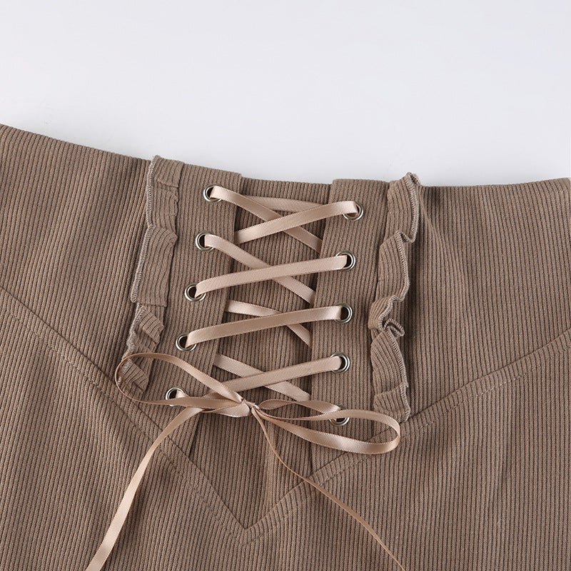 Charmine Lace Up Skirt