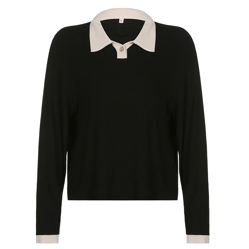 Café Cropped Polo Top