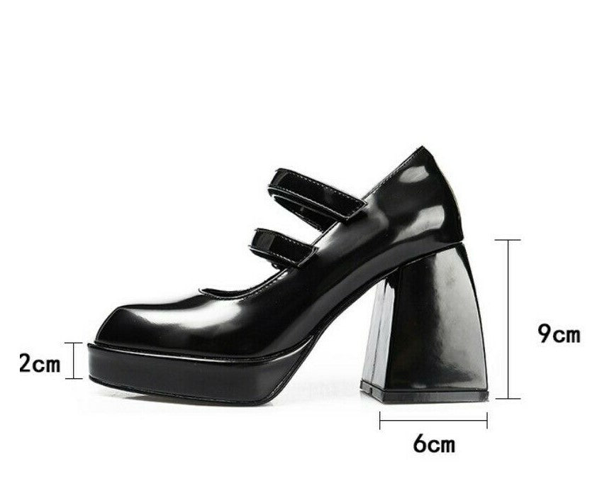 Belle Chunky Mary Jane Heels