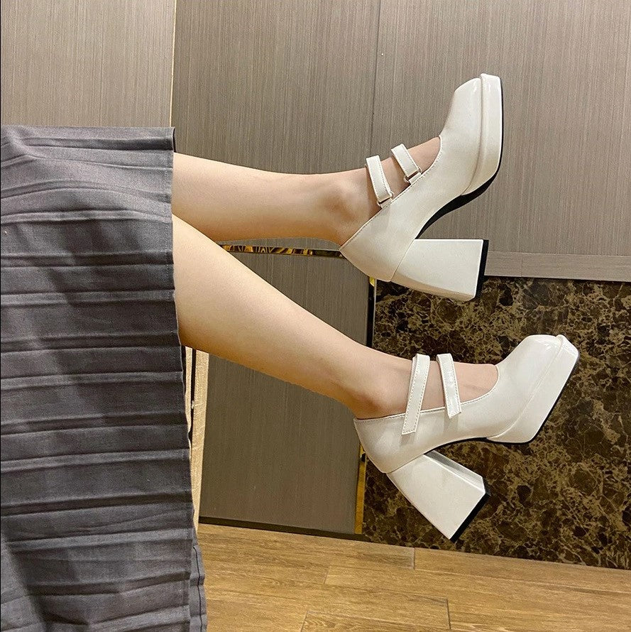 Belle Chunky Mary Jane Heels