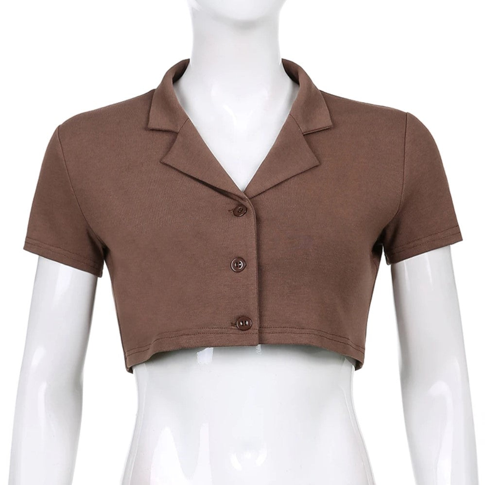 Crem Crop Top