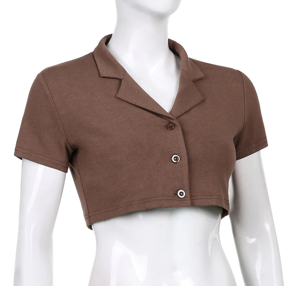 Crem Crop Top