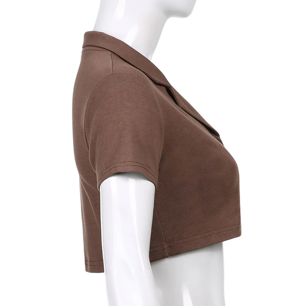 Crem Crop Top