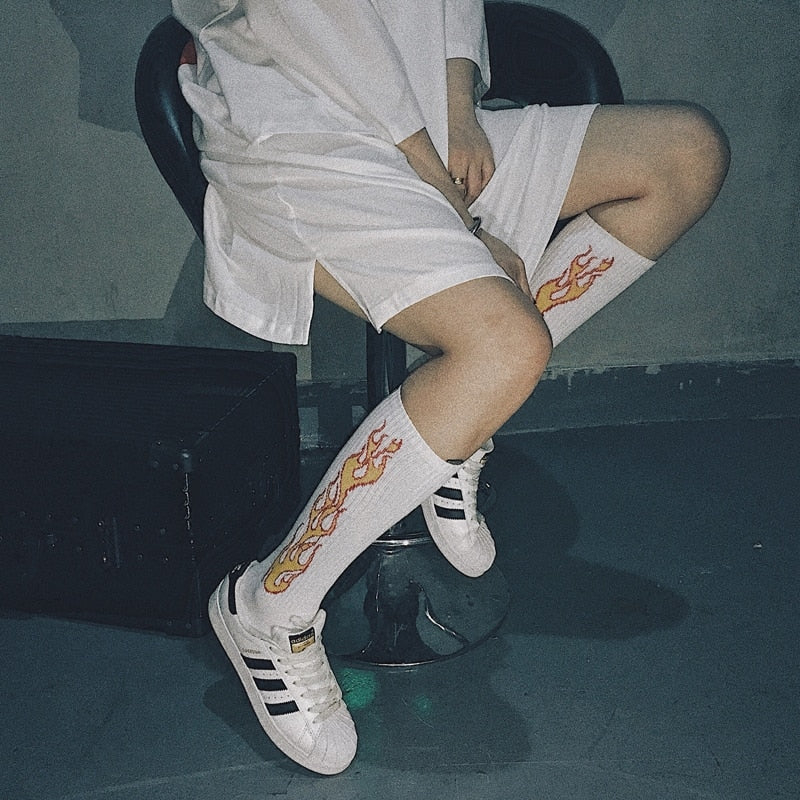 Flame Over the Calf Socks