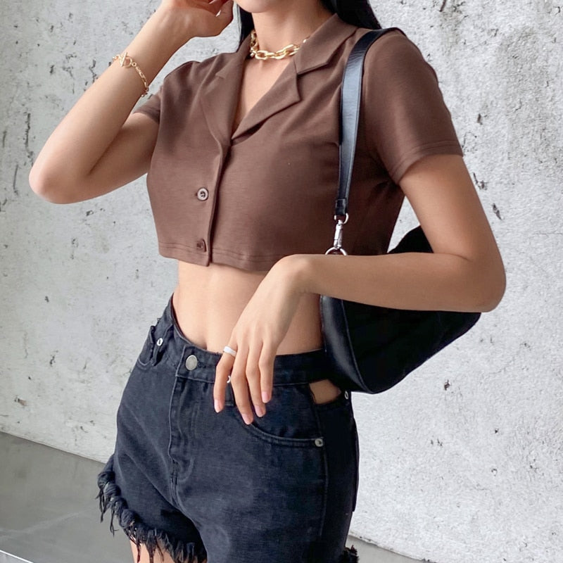 Crem Crop Top