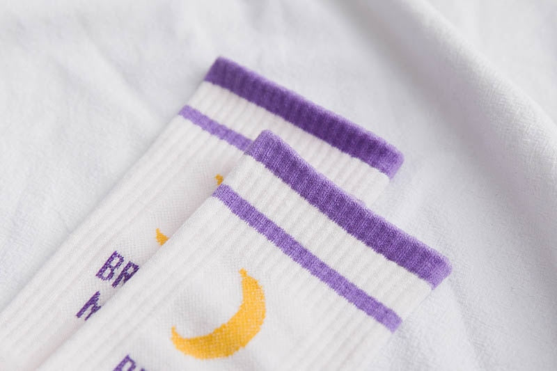 Bright Moon Crew Socks