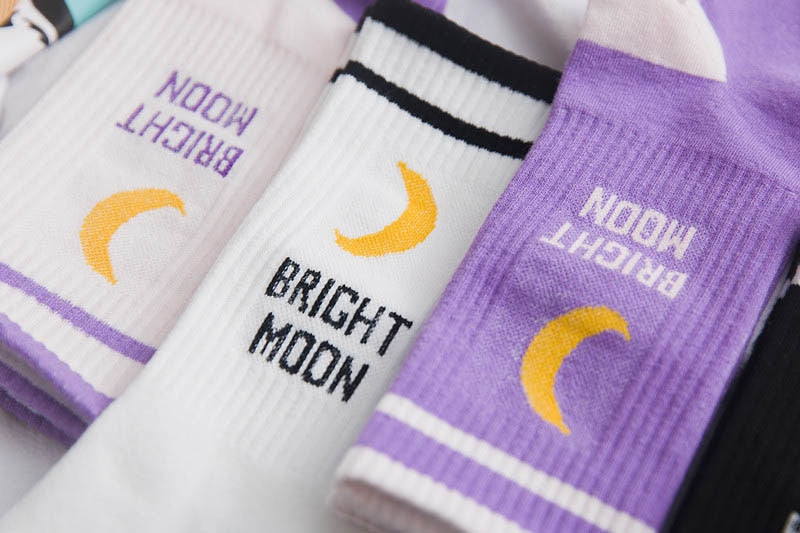 Bright Moon Crew Socks
