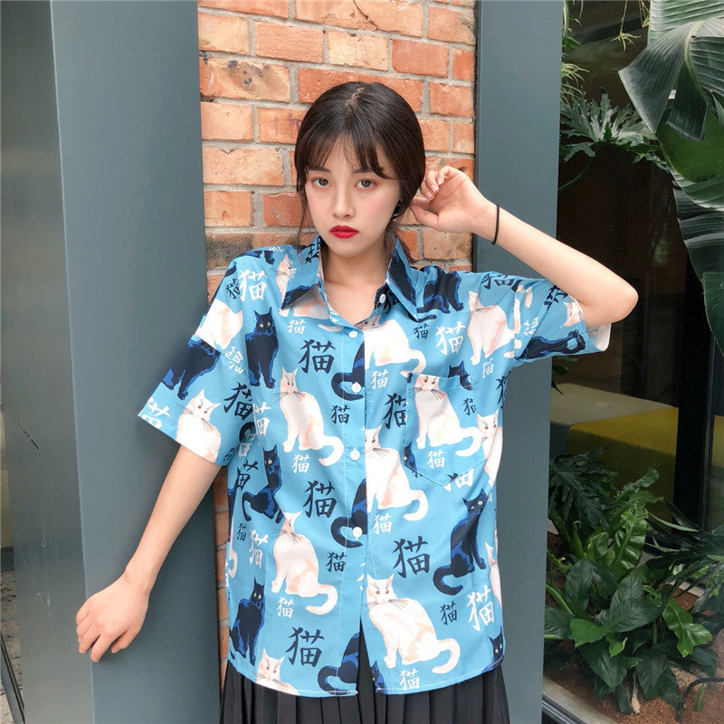 Neko Print Shirt