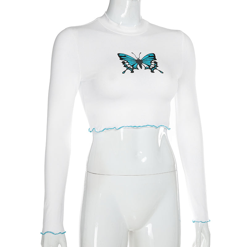 Papillon Long Sleeved Crop Top