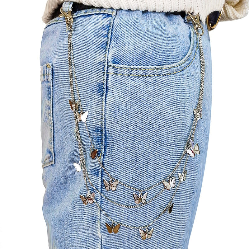 Butterfly Layered Pant Chain