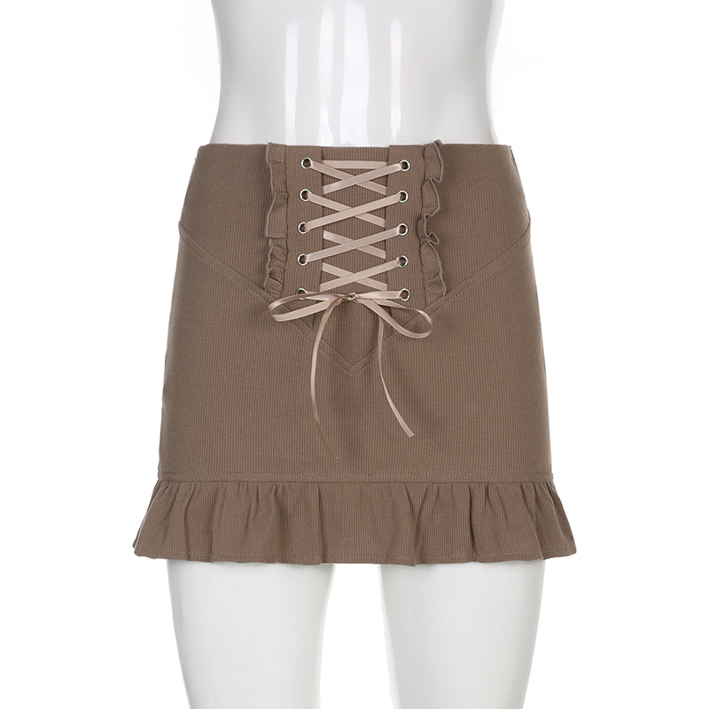 Charmine Lace Up Skirt