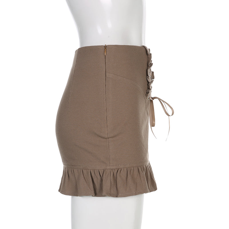 Charmine Lace Up Skirt