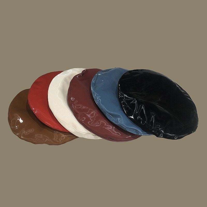 Narci Patent Leather Beret