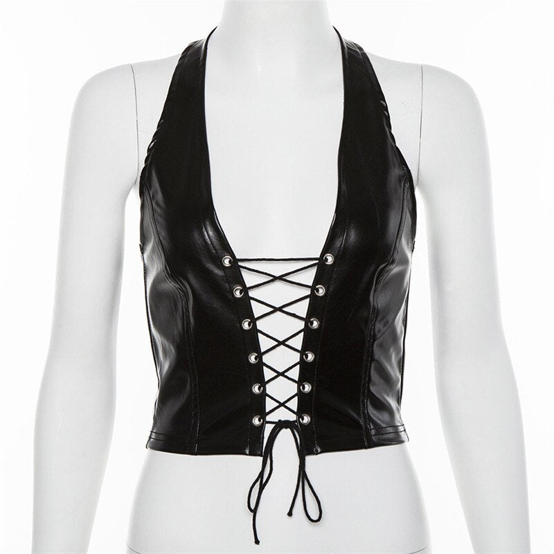 Sadie Lace-Up Halter Top