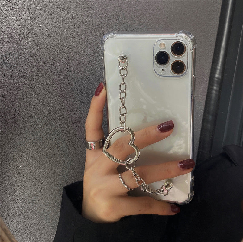 Heart Chain Clear Phone Case