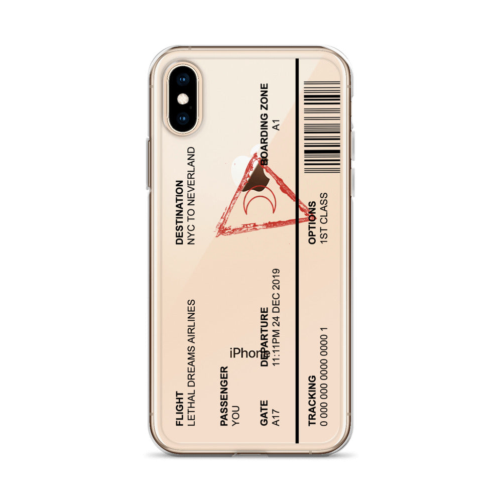 Neverland Plane Ticket iPhone Case