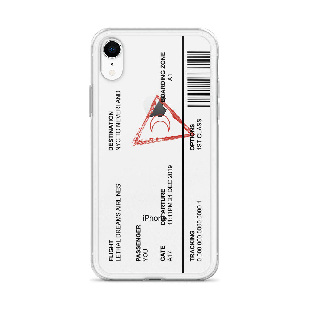 Neverland Plane Ticket iPhone Case