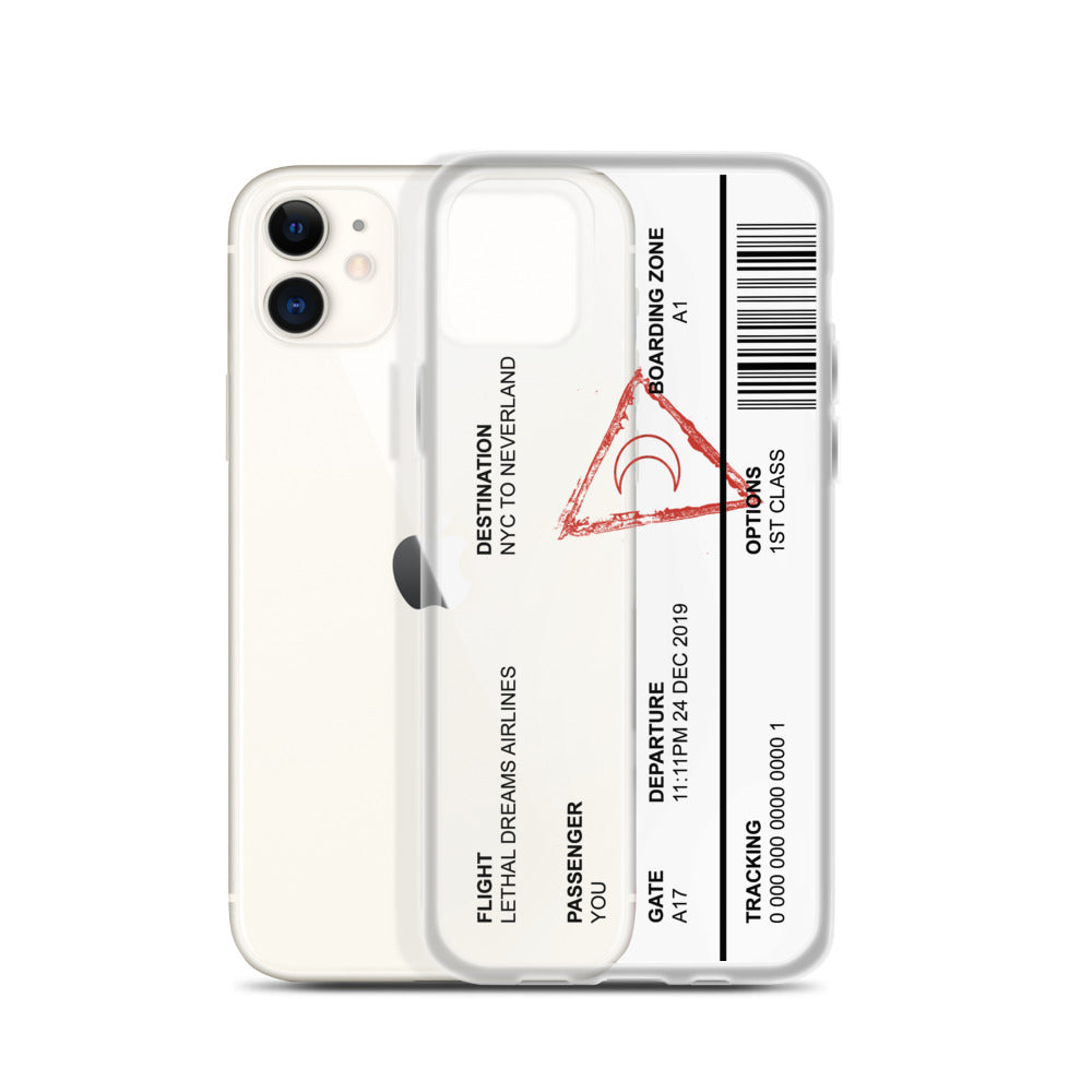 Neverland Plane Ticket iPhone Case