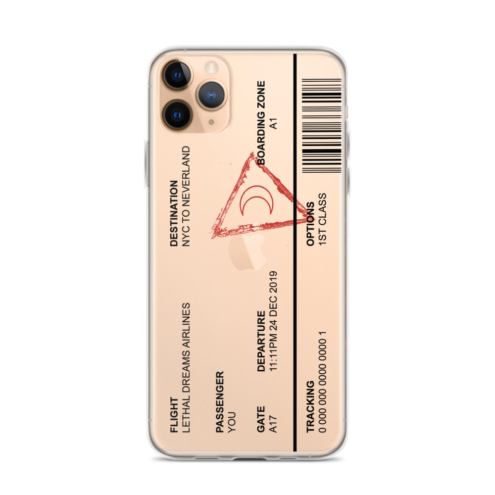 Neverland Plane Ticket iPhone Case