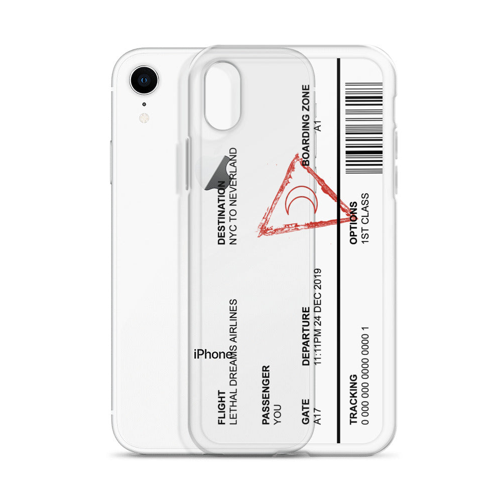 Neverland Plane Ticket iPhone Case