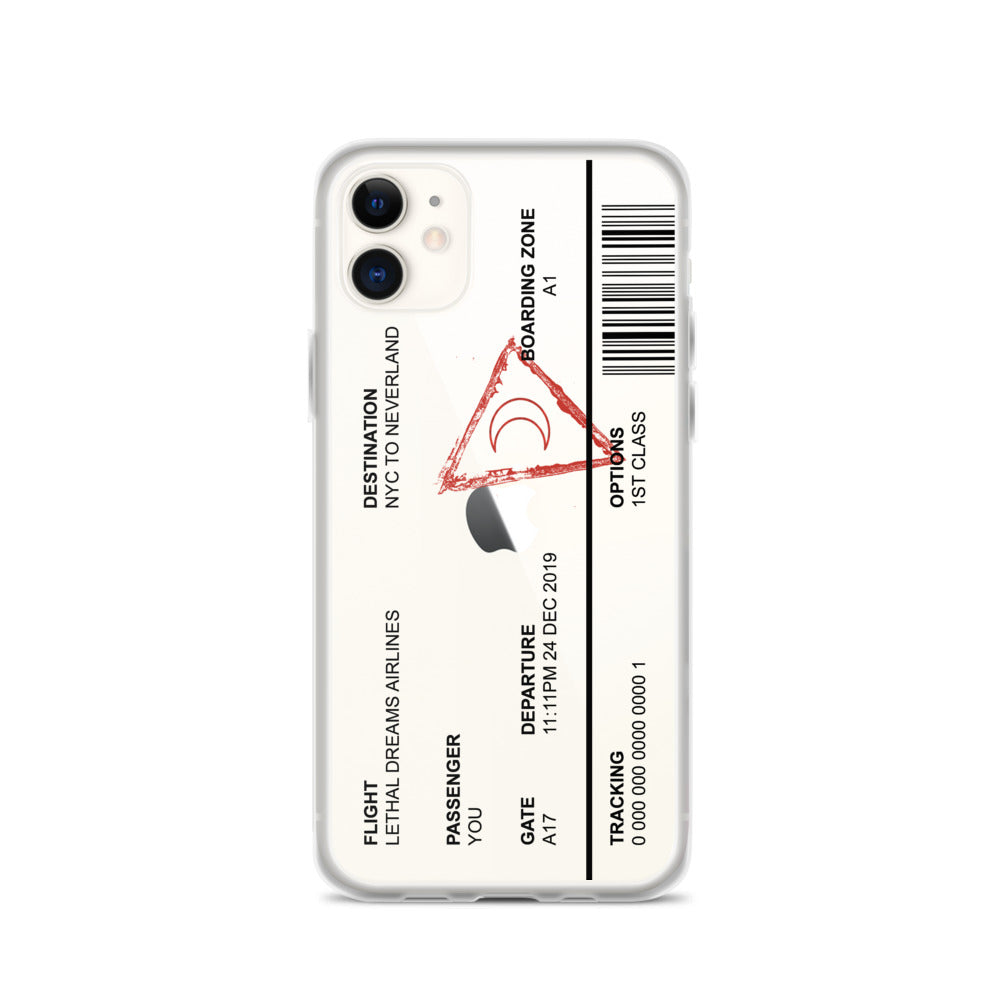 Neverland Plane Ticket iPhone Case