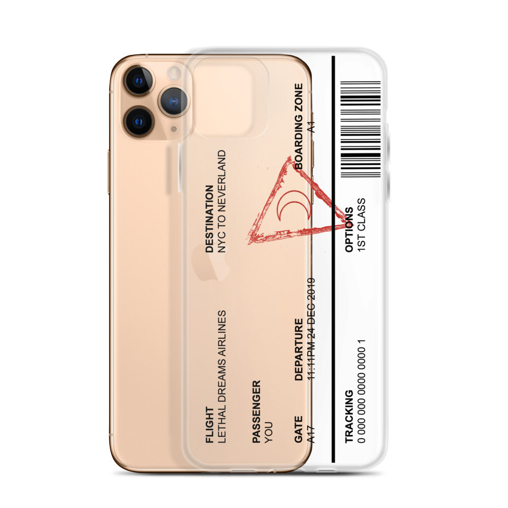 Neverland Plane Ticket iPhone Case