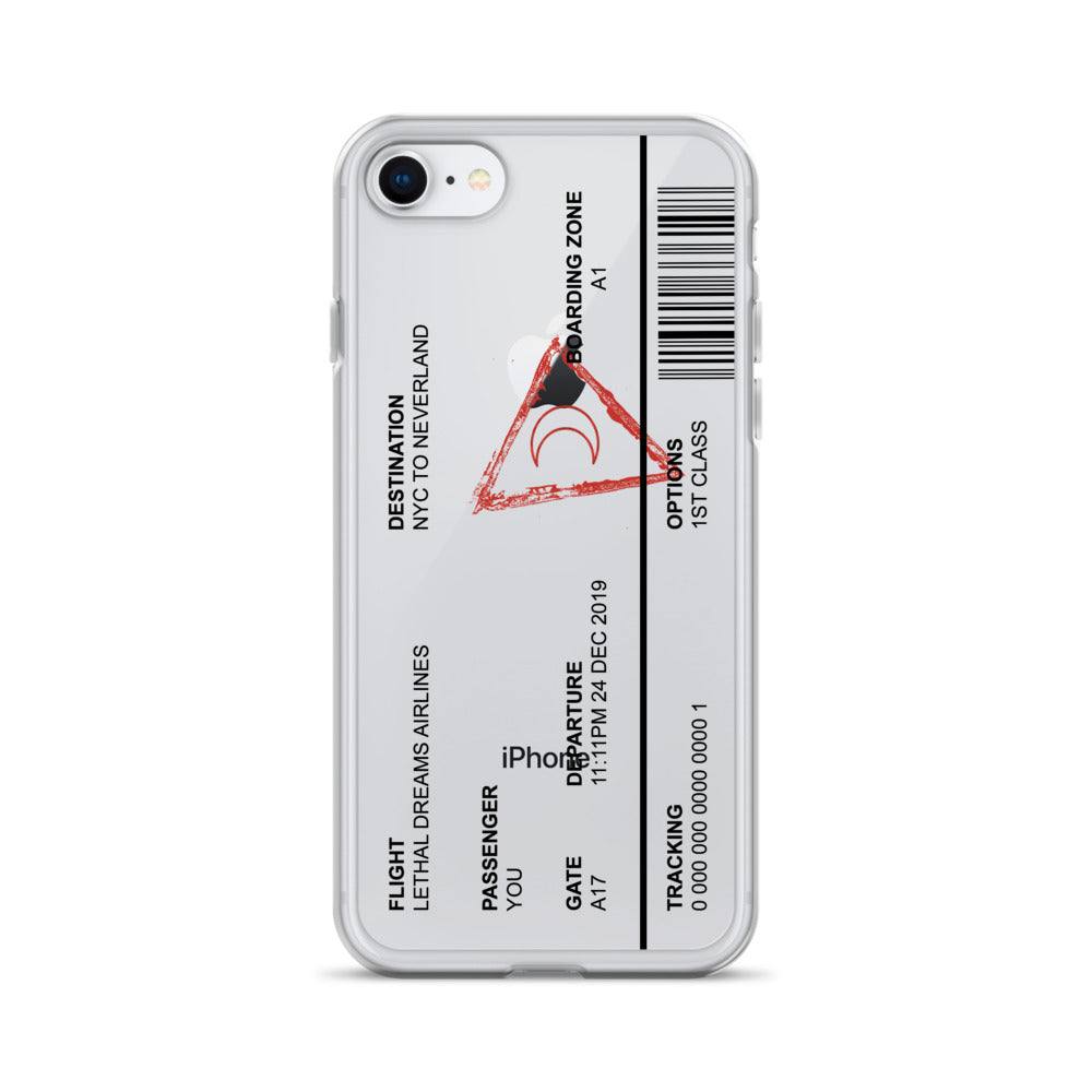 Neverland Plane Ticket iPhone Case