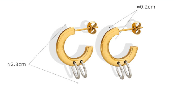Stainless Steel Larisa Hoops