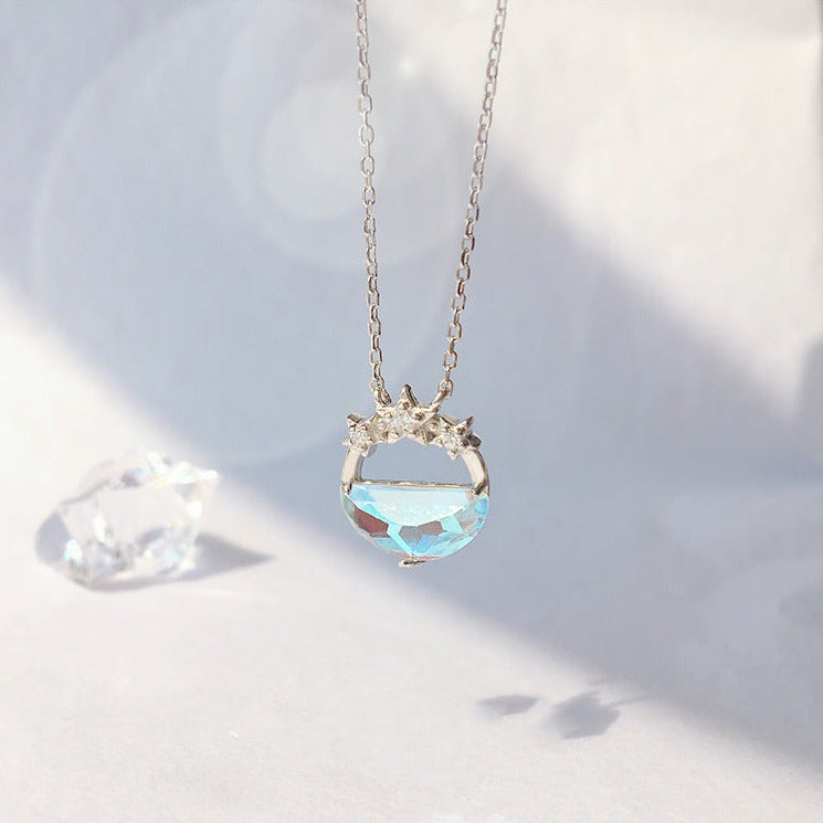 Crystal Moon Necklace Series