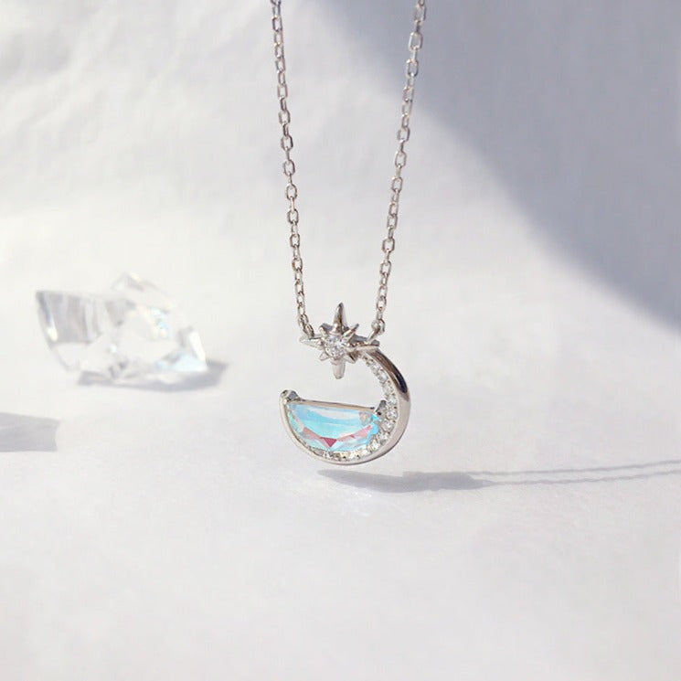 Crystal Moon Necklace Series