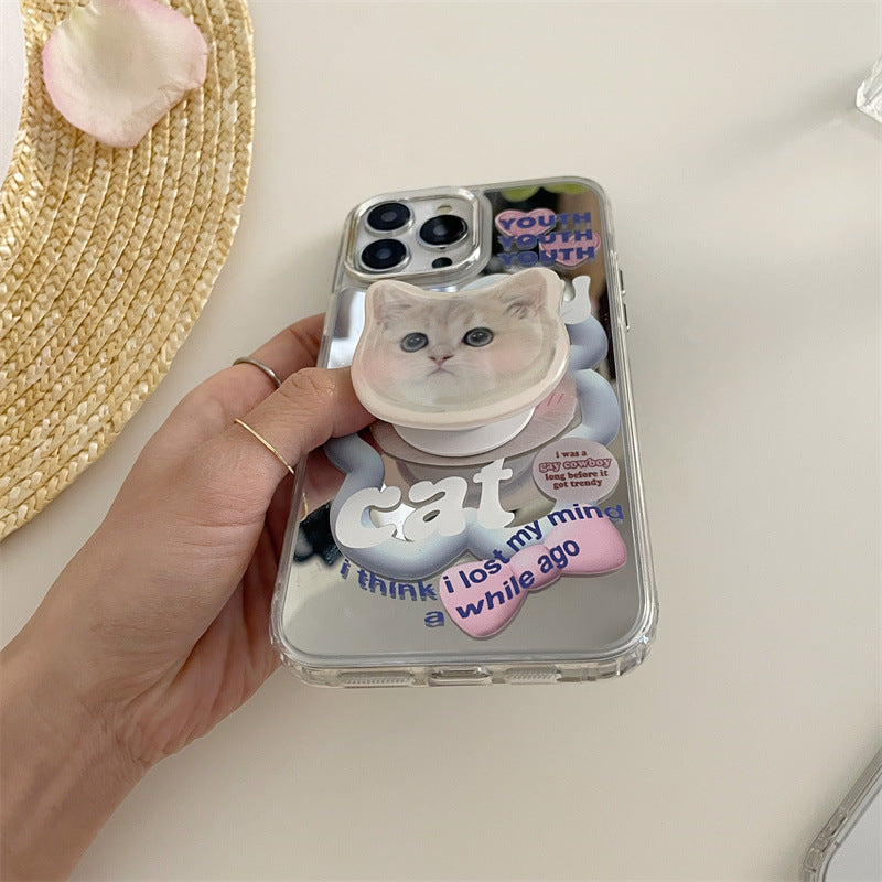 Baby Cat Mirror Phone Case + GripTok