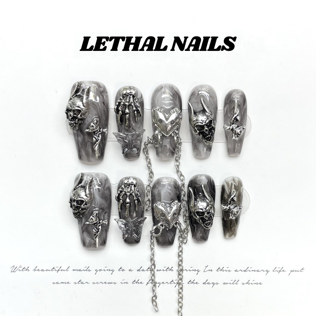 Devil's Hand Press-On Nails Set